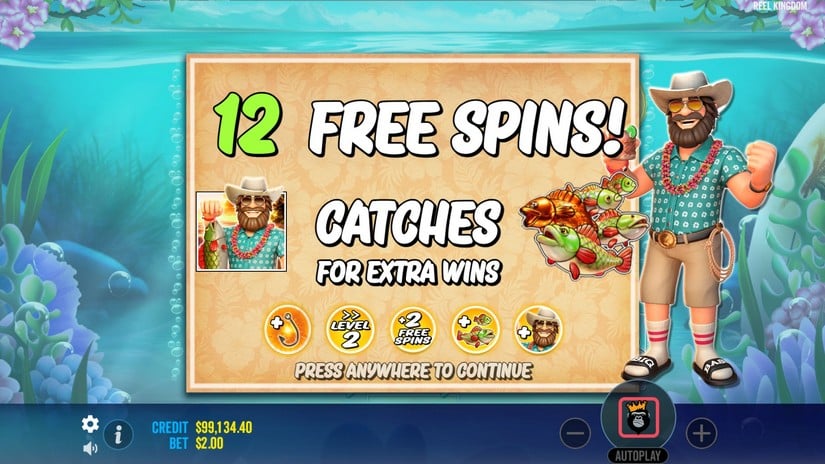 Bigger Bass Splash slot screen 3