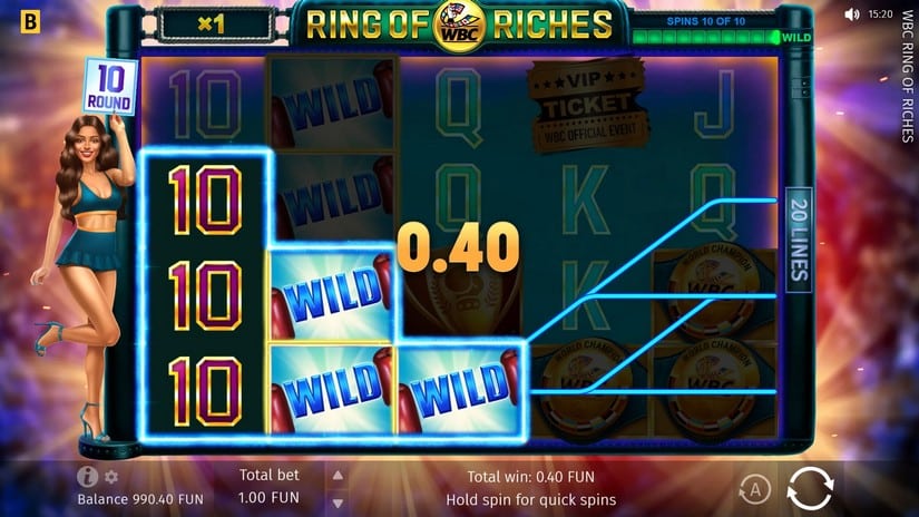 WBC Ring Of Riches slot screen 2