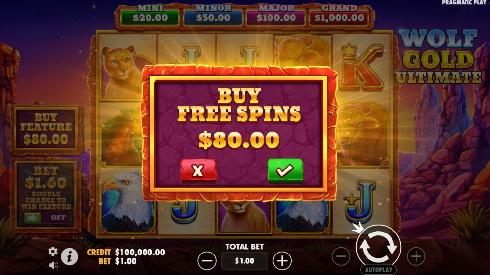 Wolf Gold Ultimate bonus buy