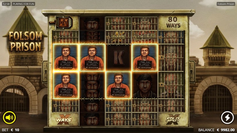 Folsom Prison slot screen 2