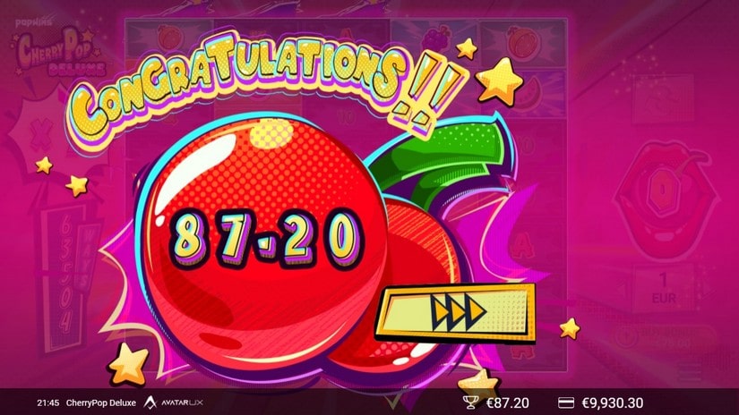 CherryPop Deluxe slot screen 1