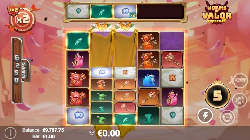 Worms of Valor slot screen 4