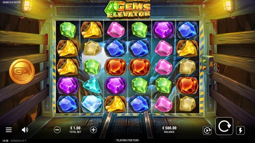 Gems Elevator slot screen 1