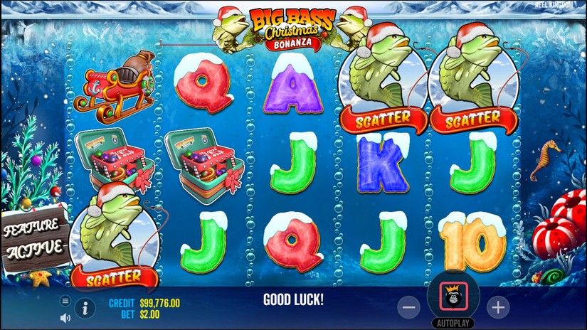 Christmas Big Bass Bonanza slot screen 3