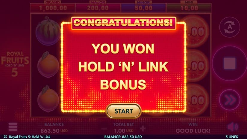 Royal Fruits 5 slot screen 3