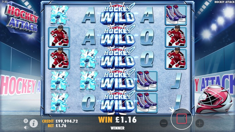 Hockey Attack slot screen 1
