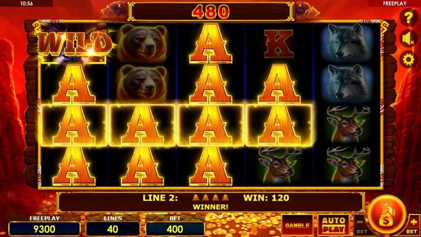 Buffalo Thunderstacks slot screen 2