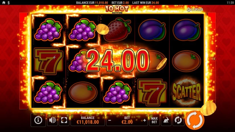 10 Hot Hotfire slot screen 3