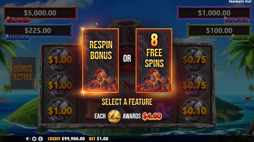 Volcano Goddess slot screen 3