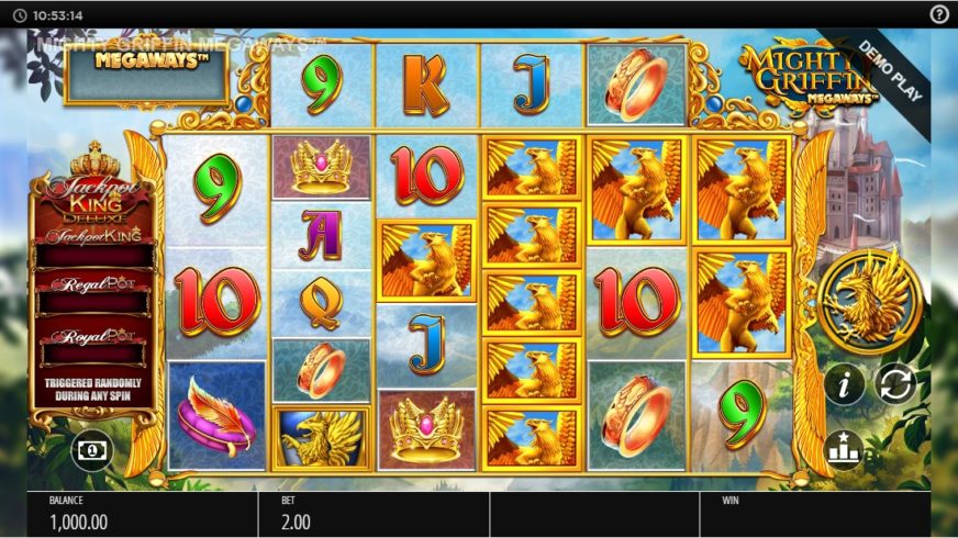 Mighty Griffin Megaways slot screen 1