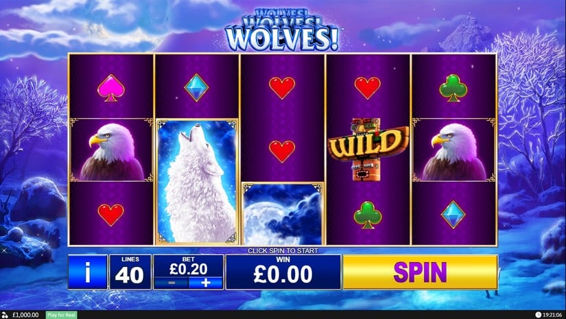 Wolves! Wolves! Wolves! slot screen 1