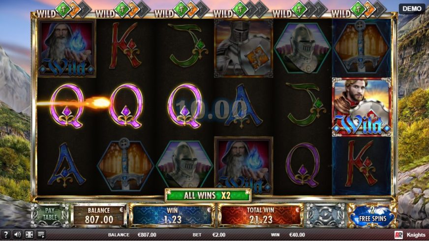 Knights slot screen 5