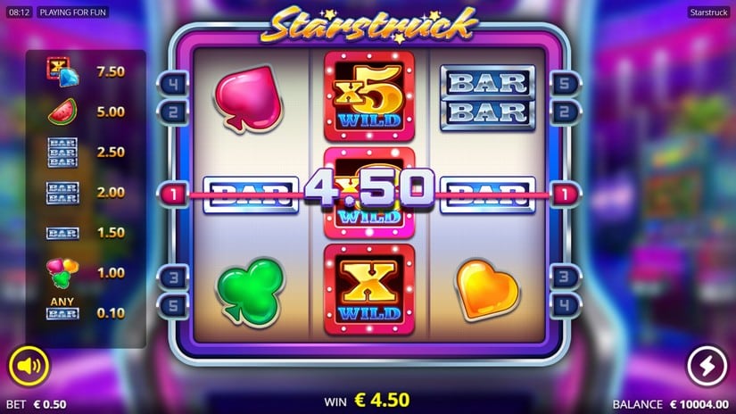 Starstruck slot screen 2