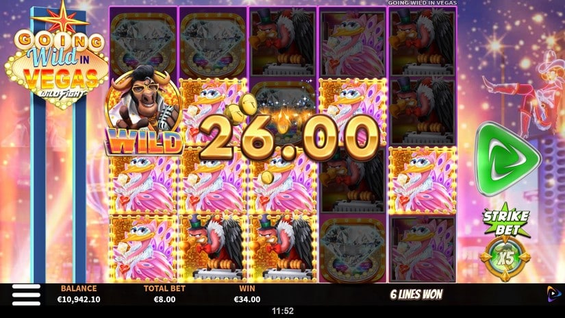 Going Wild in Vegas Wild Fight slot screen 6