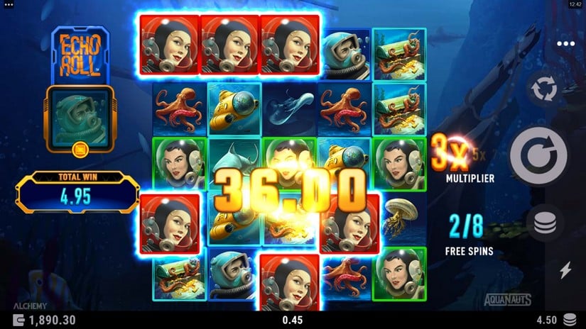 Aquanauts slot screen 7