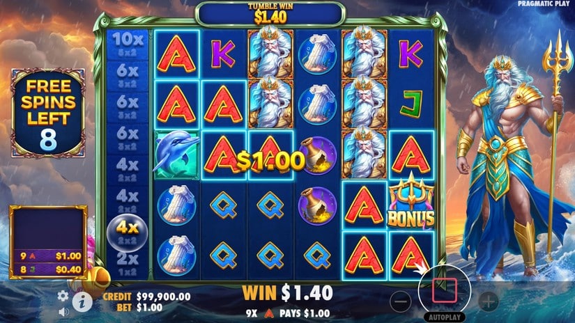 Waves of Poseidon slot screen 4