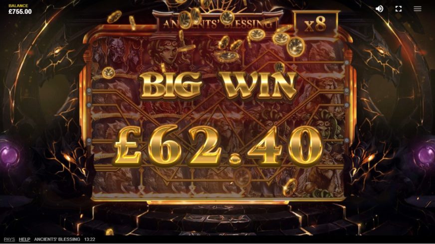 Ancients Blessing slot screen 5