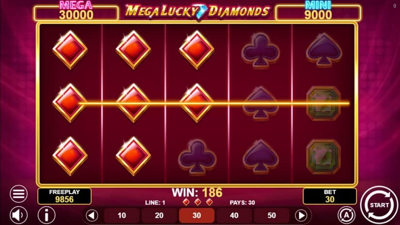 Mega Lucky Diamonds slot screen 3