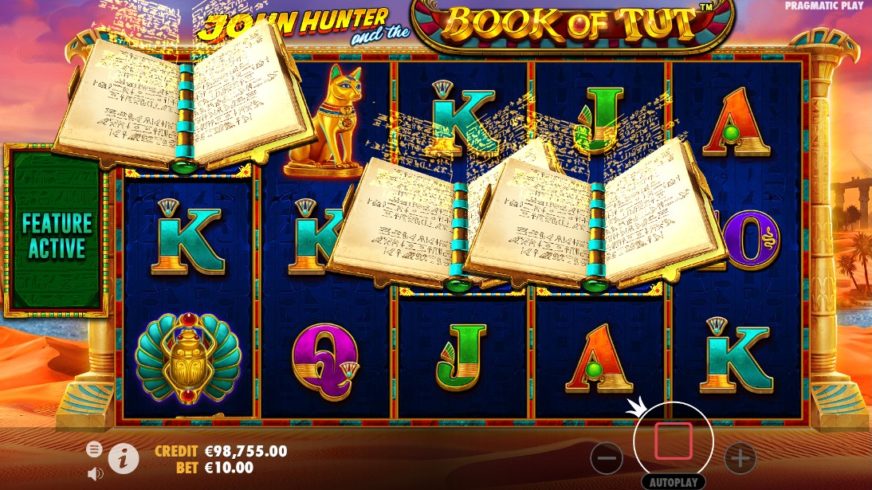 John Hunter and the Book of Tut slot screen 3