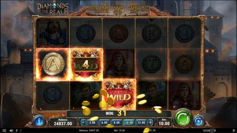 Diamonds of the Realm slot screen 1