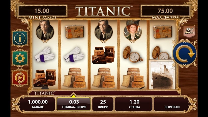 Titanic slot screen 1
