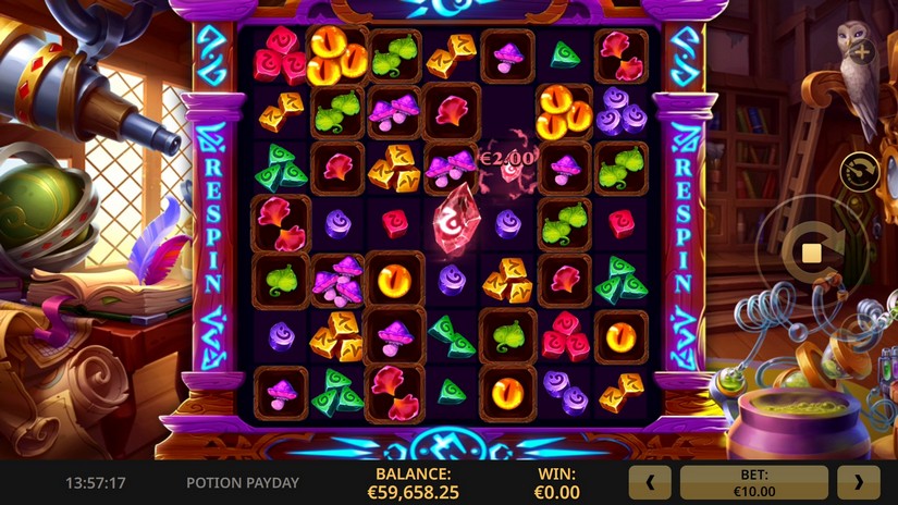 Potion Payday slot screen 2