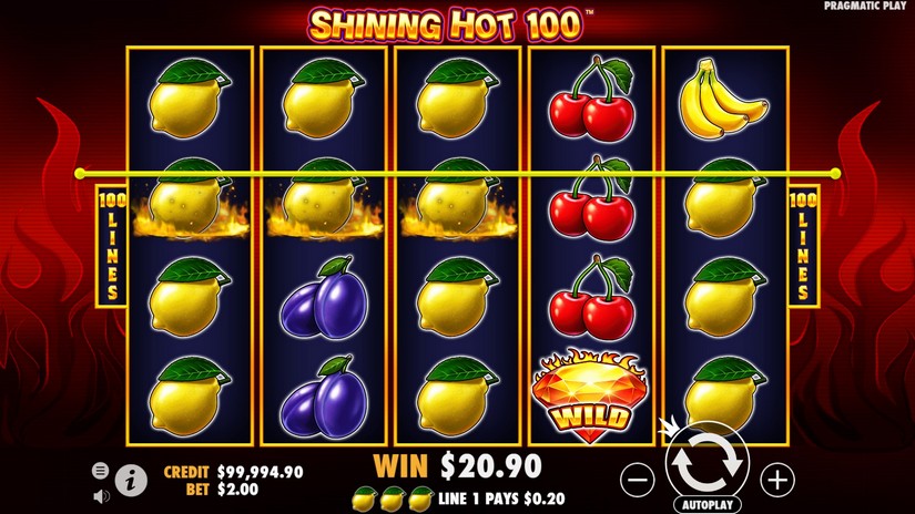 Shining Hot 100 slot screen 4
