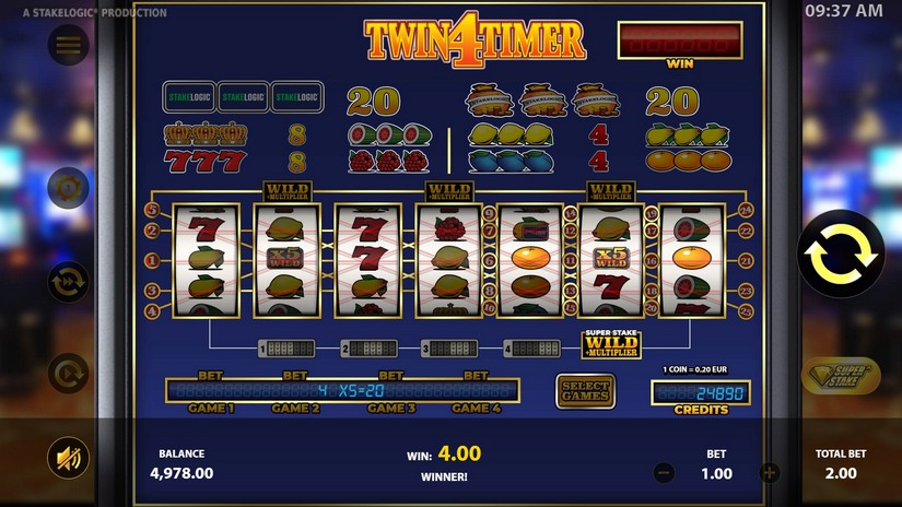 Twin4Timer slot screen 2