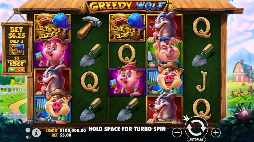 Greedy Wolf slot screen 1