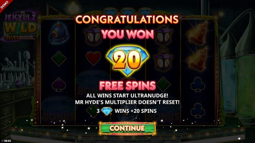 Jekyllz Wild Ultranudge slot screen 5