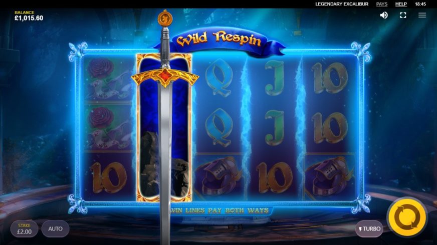 Legendary Excalibur slot screen 2