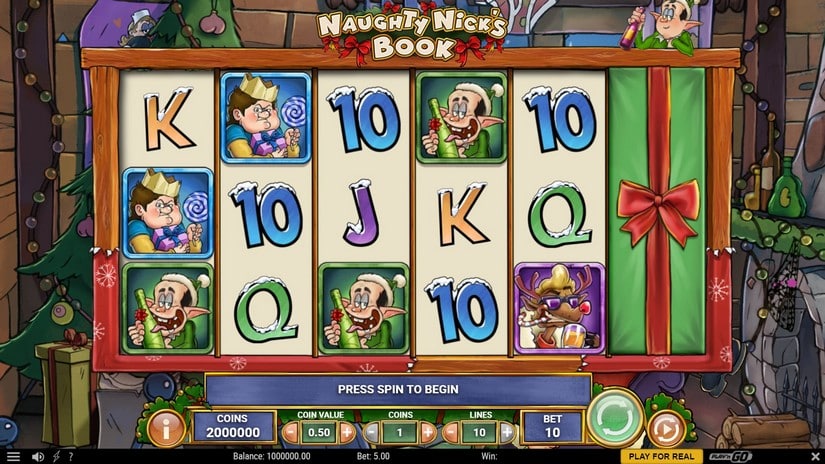 Naughty Nick’s Book slot screen 1