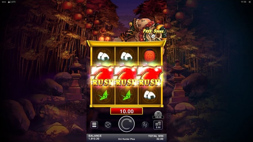 Oni Hunter Plus slot screen 7