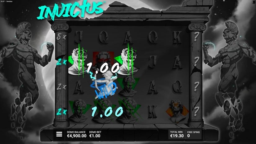 Invictus slot screen 5