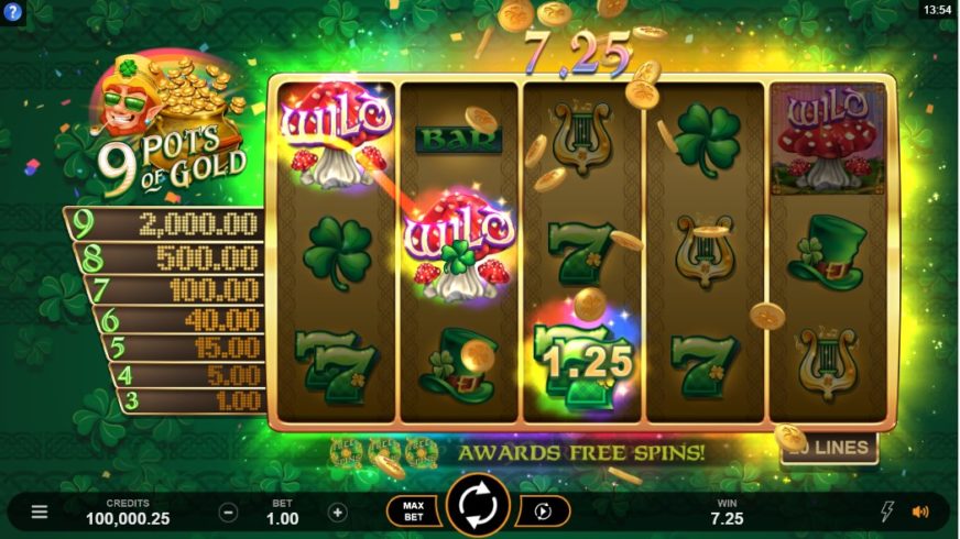 9 Pots of Gold slot screen 2