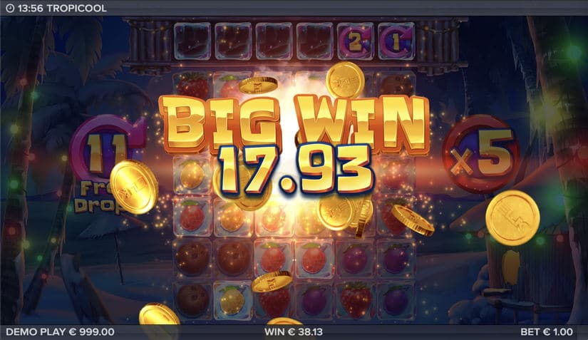 Tropicool slot screen 1