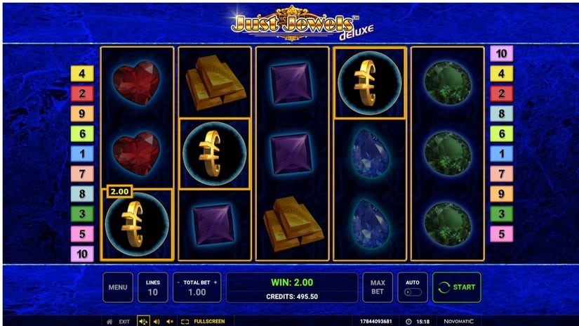 Just Jewels Deluxe slot screen 2