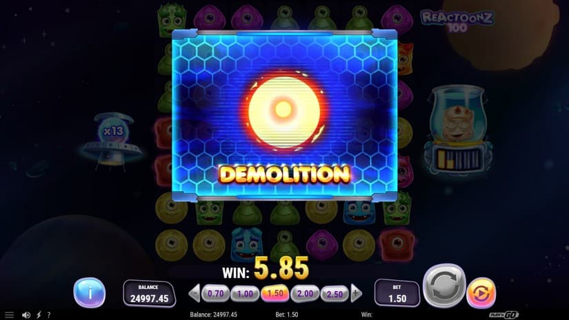 Reactoonz 100 slot screen 3