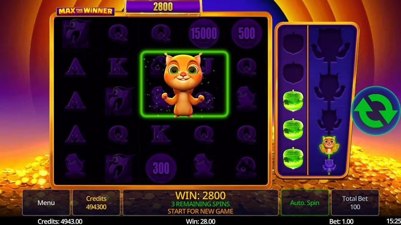 Max the Winner slot screen 3