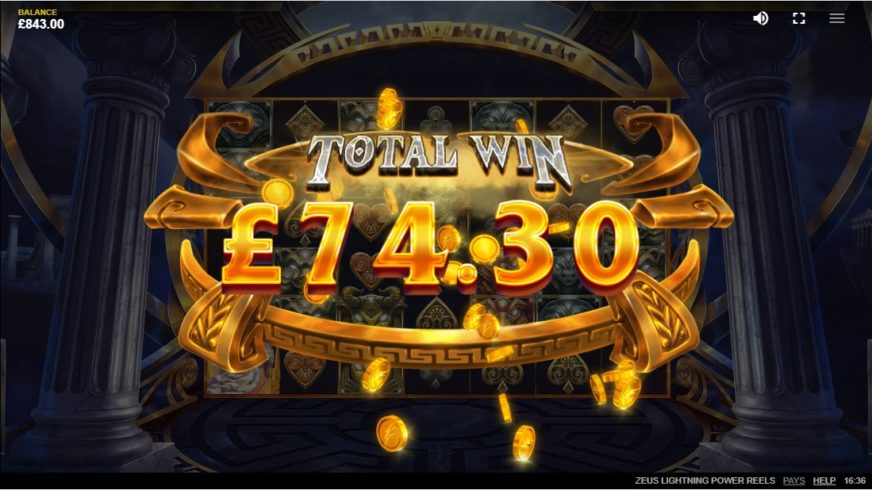 Zeus Lightning Power Reels slot screen 5