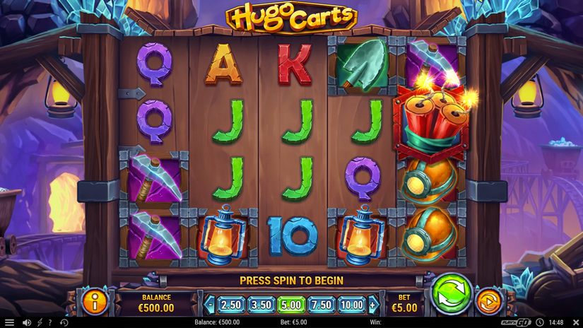 Hugo Carts slot screen 1