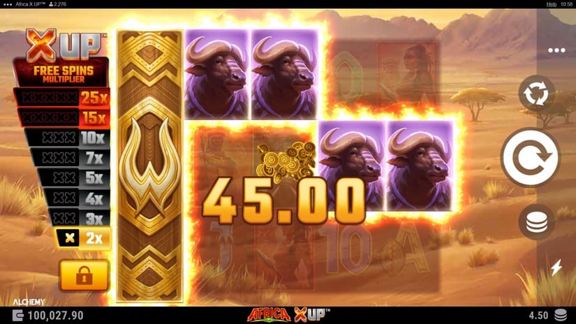 Africa X Up slot screen 4