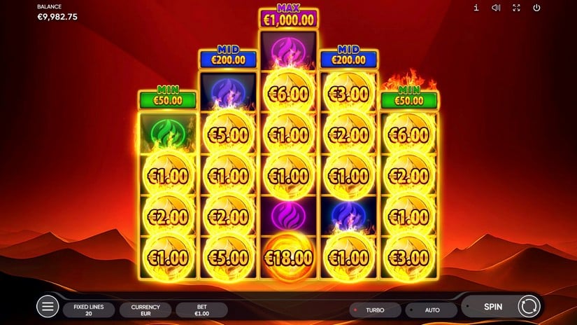 Burning Coins 20 slot screen 6