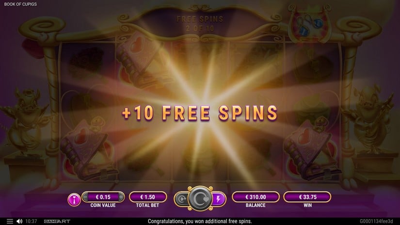 Book of Cupigs slot screen 6