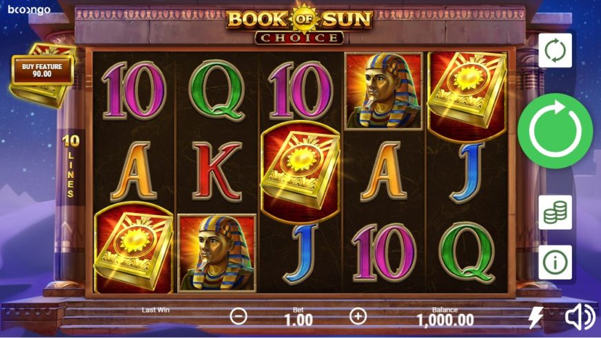 Book of Sun: Choice slot screen 1