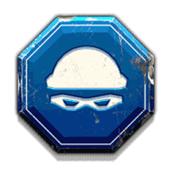 Robber becomes disguised as a police officer and cannot be caught (busted).