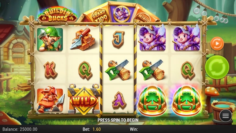 Buildin’ Bucks slot screen 1