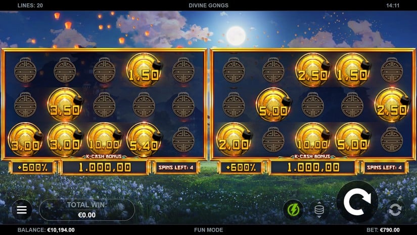 Divine Gongs slot screen 4