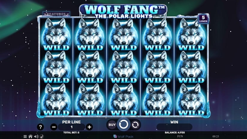 Wolf Fang – The Polar Lights slot screen 5