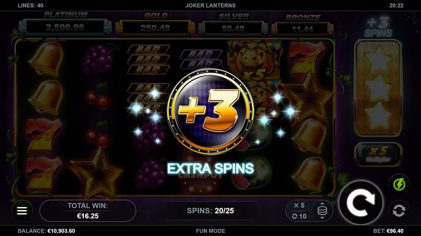 Joker Lanterns slot screen 2